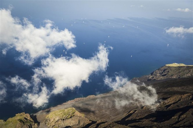 Slow progress around Stromboli - Photo by Rolex Kurt Arrigo