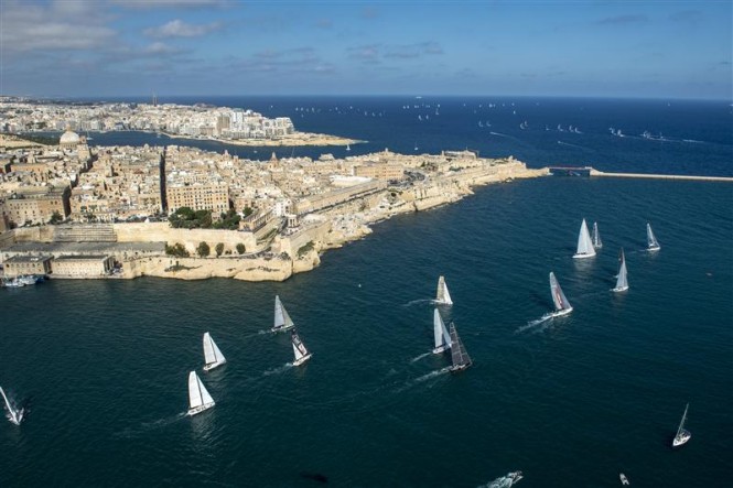 Start of the 2012 Rolex Middle Sea Race - photo by Rolex Kurt Arrigo