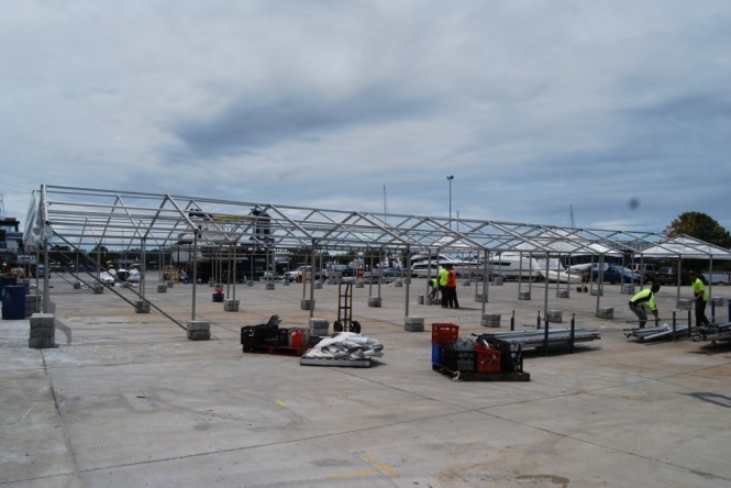 The framework is in place as the Expo site starts to take shape