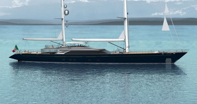 Third 60m superyacht Hull C.2232 by Ron Holland Design and Perini Navi