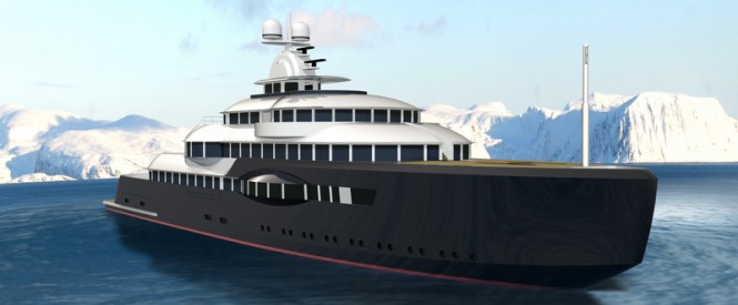 125m motor yacht Narwhal concept by Jorge Jabor