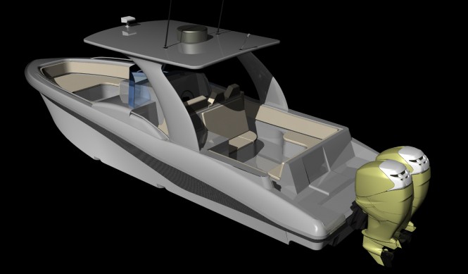 330 LS yacht tender - rear view