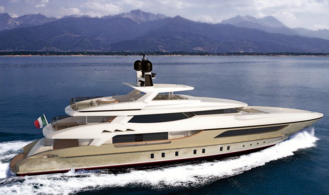 46m Baglietto displacement yacht project designed by Francesco Paszkowski