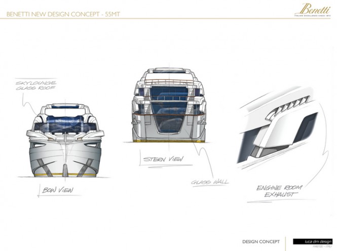 55m Luca Dini Superyacht Project - Design Concept