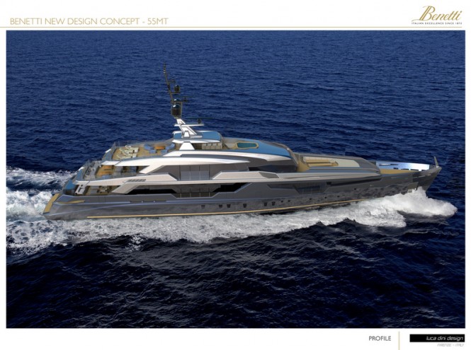 55m Luca Dini Yacht Concept for Benetti Design Innovation Project