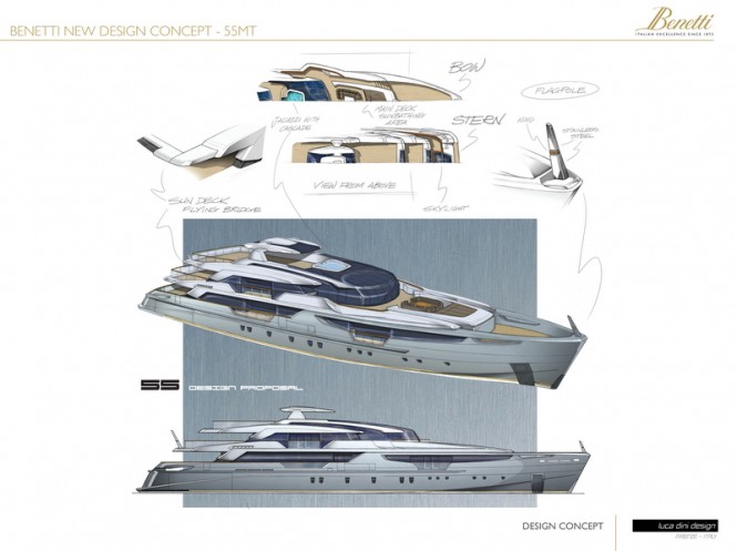 55m Luca Dini Yacht Project - Design Concept
