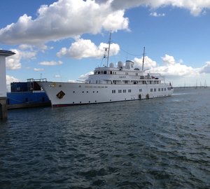Solent Refit works on the 58m charter yacht LADY K II