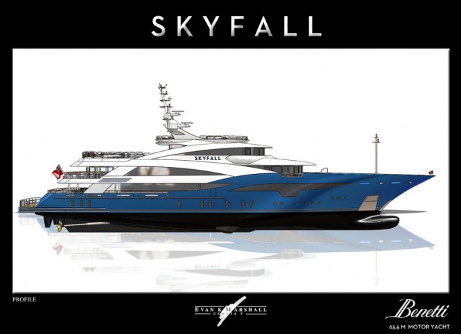 63.5m Skyfall yacht concept by Evan K Marshall