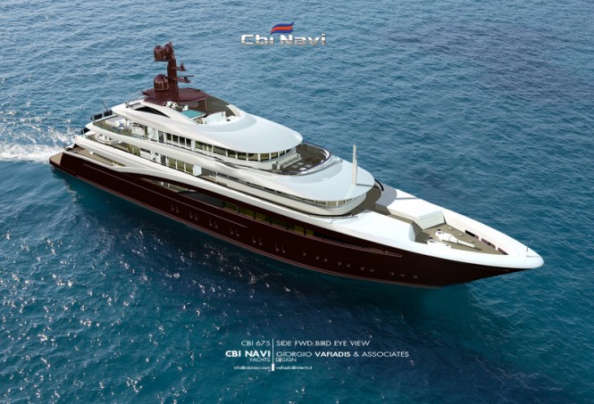 67m motor yacht Cbi 675 concept by Cbi Navi and Giorgio Vafiadis