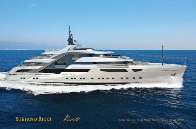 72m Luca Dini and Stefano Ricci Megayacht Concept for Benetti Innovation Design Project