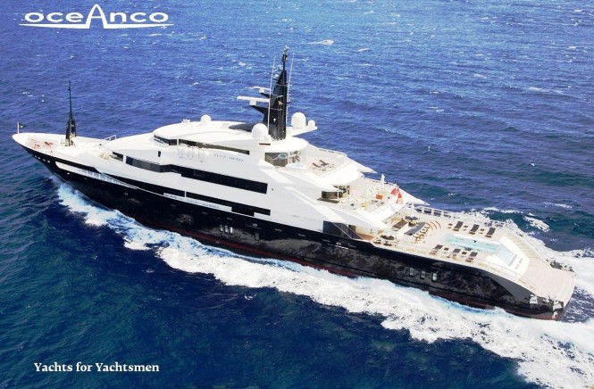 82m Oceanco luxury charter yacht ALFA NERO awarded ISS award in 2010