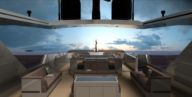 ANATOMIC 42m motor yacht flybridge by Tiranian Yachts