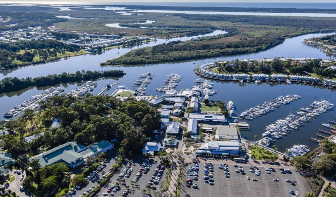 Aerial view of Sanctuary Cove Boat Show
