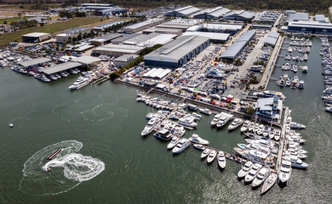 An impressive site from the air the 2012 Expo featured over 500 boats on display