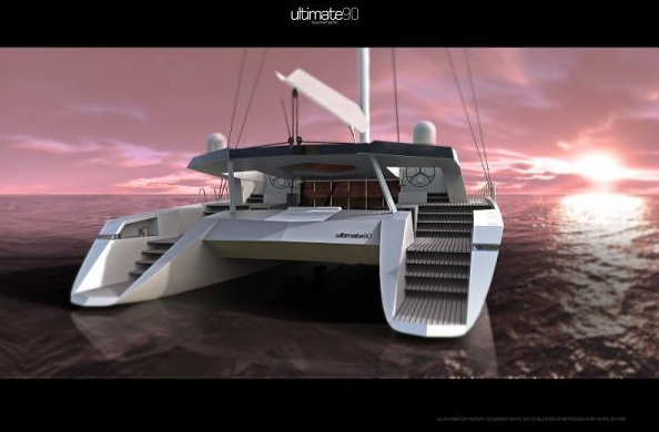Catamaran yacht Sunreef 90 Ultimate - rear view