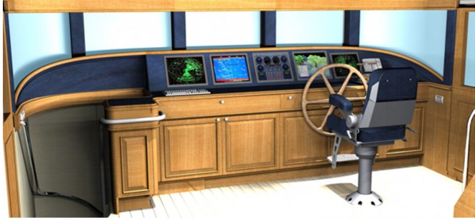 Dauntless yacht D85 - Wheelhouse