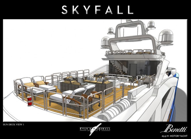 Evan K Marshall designed Skyfall yacht concept - Sun Deck