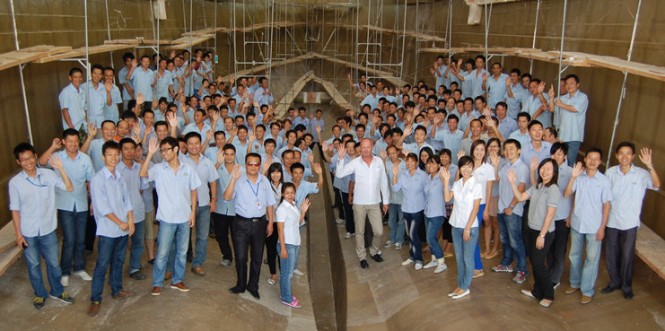 Expanded hull mold of the Noble Star 140 yacht King Baby