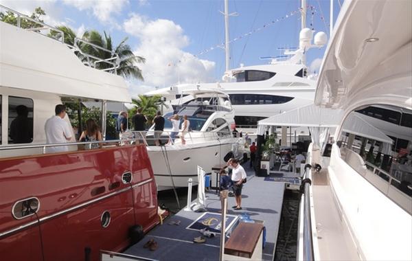 Horizon's luxury yachts on display at the 2012 FLIBS