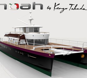 Alu Marine catamaran yacht NOAH 88' concept designed by Kenzo Takada nominated for IY&A Award 2013