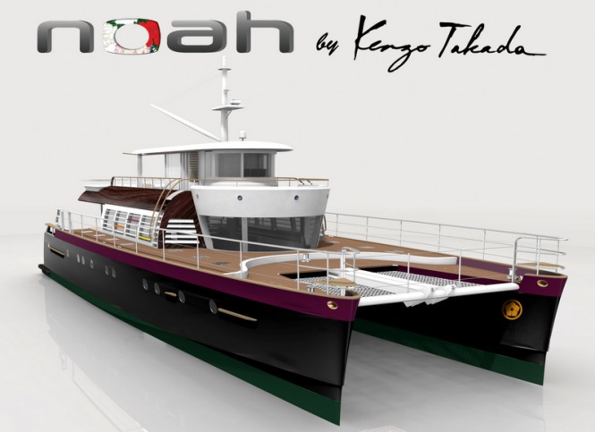 Kenzo Takada designed Noah 88' yacht concept by Alu Marine