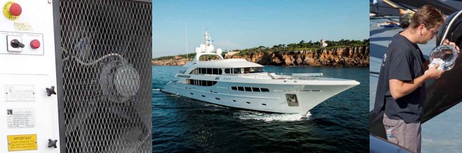 Load test for generators by Piet Brouwer on board Nassima superyacht