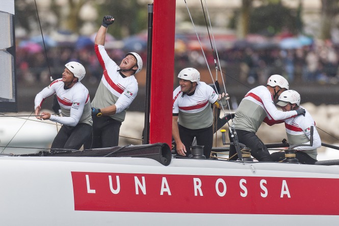 Luna Rossa Team competing in the Naples ACWS 2012