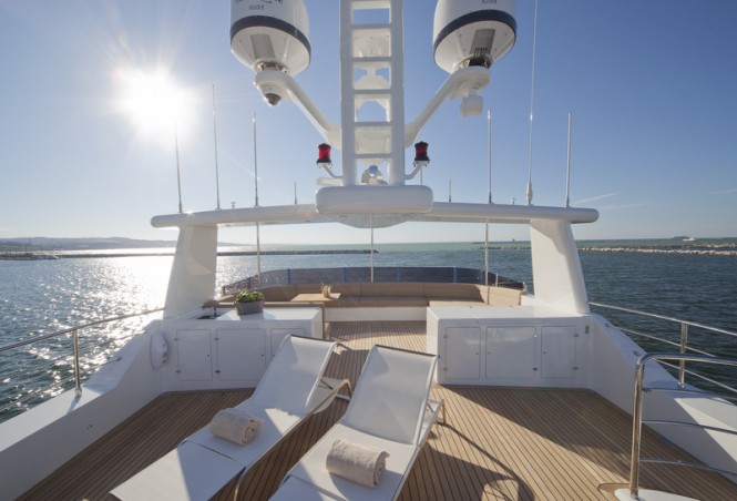 Luxurious exterior aboard superyacht Percheron - Photo by Maurizio Paradisi