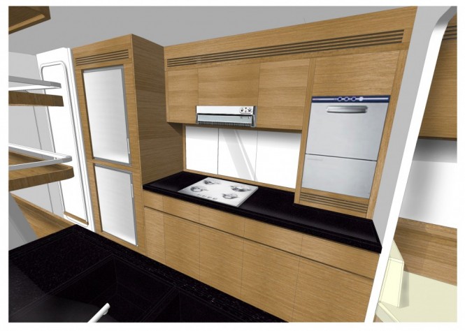 Luxury yacht Gunboat 78 - Galley