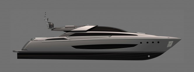 Luxury yacht Mythos - side view