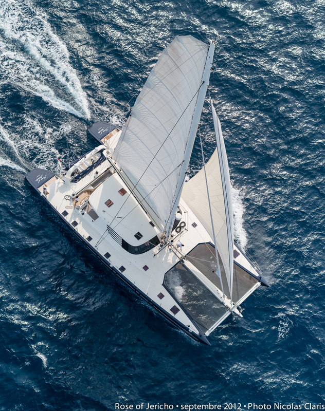 Luxury yacht Rose of Jericho - view from above
