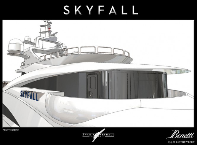 Luxury yacht Skyfall concept - Pilot House