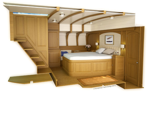 Luxury yacht Tempus 90 - owners cabin