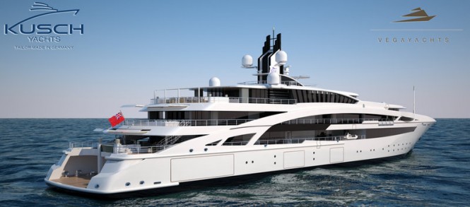 Luxury yacht V853 - rear view