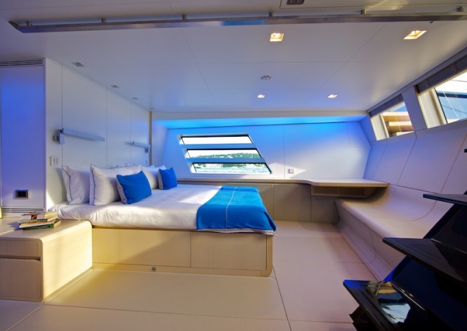 Luxury yacht Wally 50m Better Place - Owner's suite starboard side with queen size bed -PhotoToni Meneguzzo