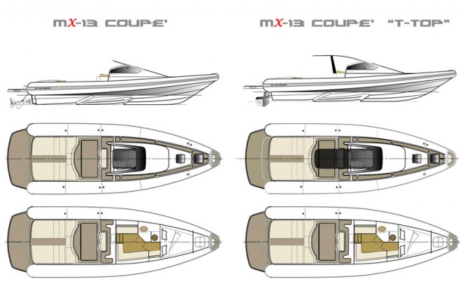 MX-13 Coupe yacht tender in two versions