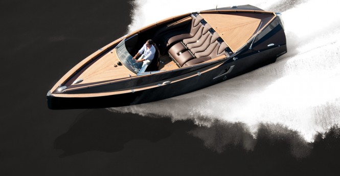 Mazokist superyacht tender - view from above