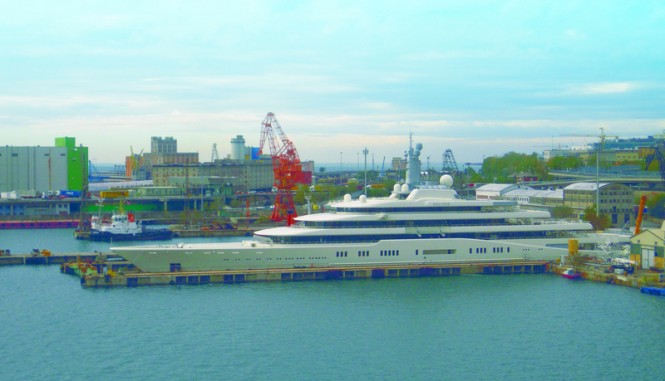 Megayacht ECLIPSE at Fincantieri Trieste Shipyard