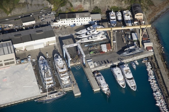 Mondo Marine shipyard from above