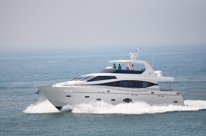 Monte Fino 76 yacht on sea trials