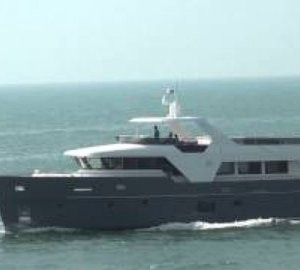 Sea trials for the newly launched motor yacht ecHo 85 by Monte Fino and Humphreys Yacht Design