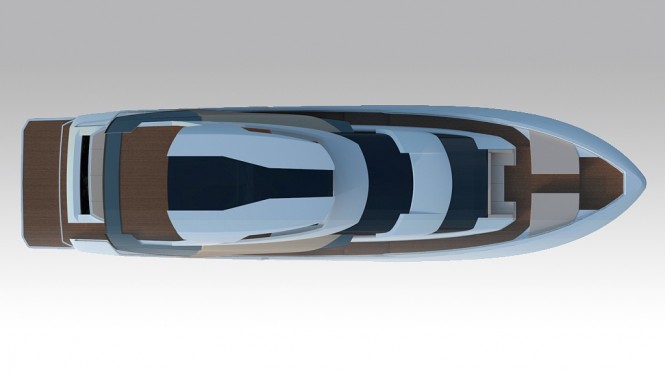 New 2600 Fly yacht - view from above