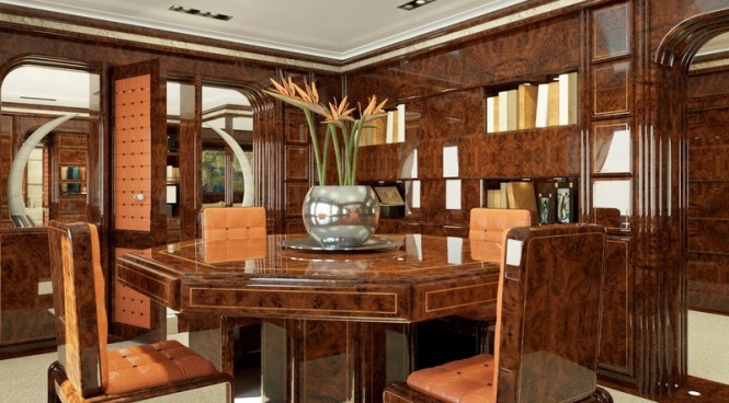 Owner's Office aboard the 72m Luca Dini and Stefano Ricci superyacht project