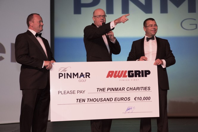 Pinmar Golf 2012: (L-R) Peter Brown, Managing Director of Pinmar USA; Ken Hickling from AkzoNobel; Remy Millott, CEO of Pinmar