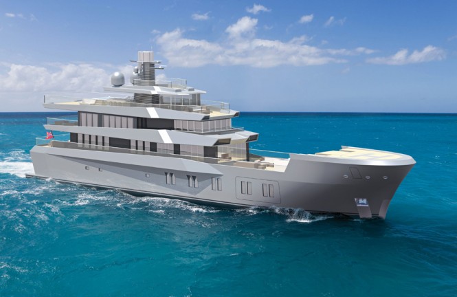 Reach superyacht project - side view