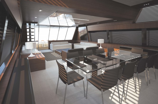 Riva 122' yacht Mythos - main deck salon