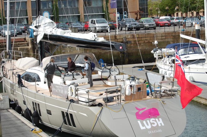 Shark Boom fitted on the newly launched Oyster 885 yacht Lush