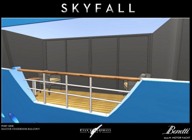 Skyfall yacht concept - Master Stateroom Balcony