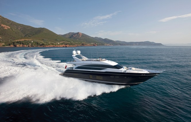 Superyacht Princess 82 running