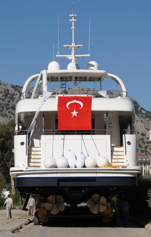 Vulcan 32m motor yacht Bronko I - rear view